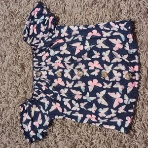 ❤️ 4/$20 One Step Up Blue Butterfly Shirt